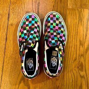 Chrome Checkerboard Vans